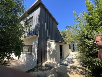 Travaux de bardage en aluminium gris à Vertou
