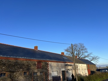 Rénovation longere a Mouzeil avec verrière d'atelier