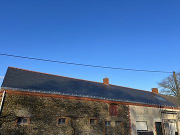 Rénovation longere a Mouzeil avec verrière d'atelier